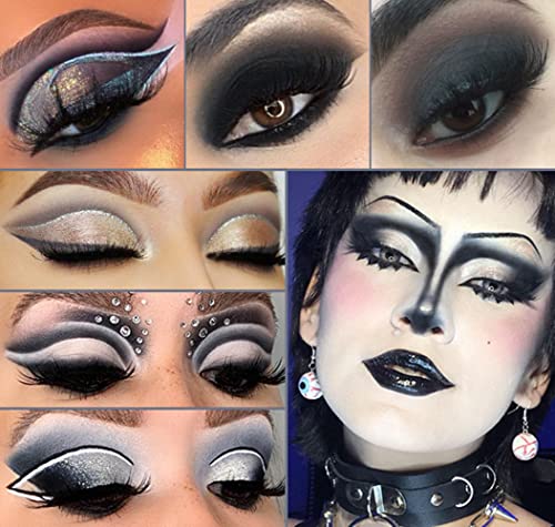 Black Grey 9-Color Eyeshadow Palette Waterproof Matte Glitter