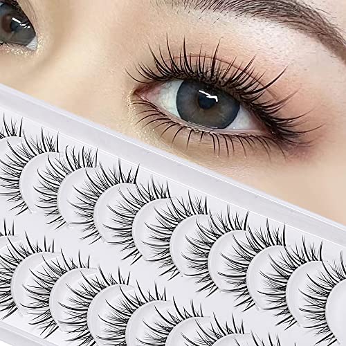 Manga Lashes 12-14mm Natural Wispy Anime Eyelashes - 10 Pairs