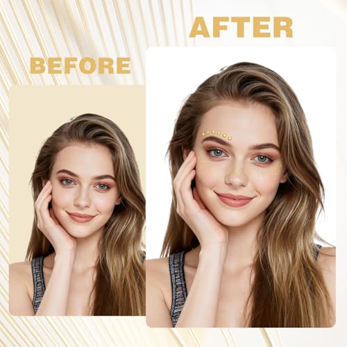 Gold Glitter Freckles Temporary Tattoo Set – 6 Face Sheets + 24 Eye Stickers