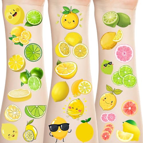 370 Lemon Temporary Tattoos - 30 Sheets Party Favors