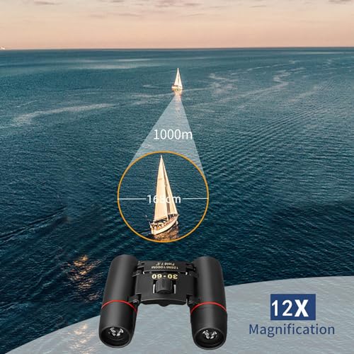 Compact HD Mini Binoculars for Adults & Kids - 12x Magnification