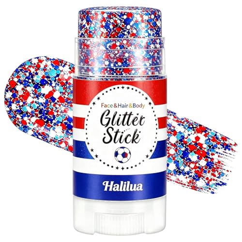 Red White Blue Glitter Stick - Waterproof Body Makeup