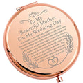 WSNANG Mother of The Bride Makeup Mirror to My Mother Compact Mirror Gifts for Mom Sentimental Gifts Wedding Keepsake Gift (to Mother Mirror)