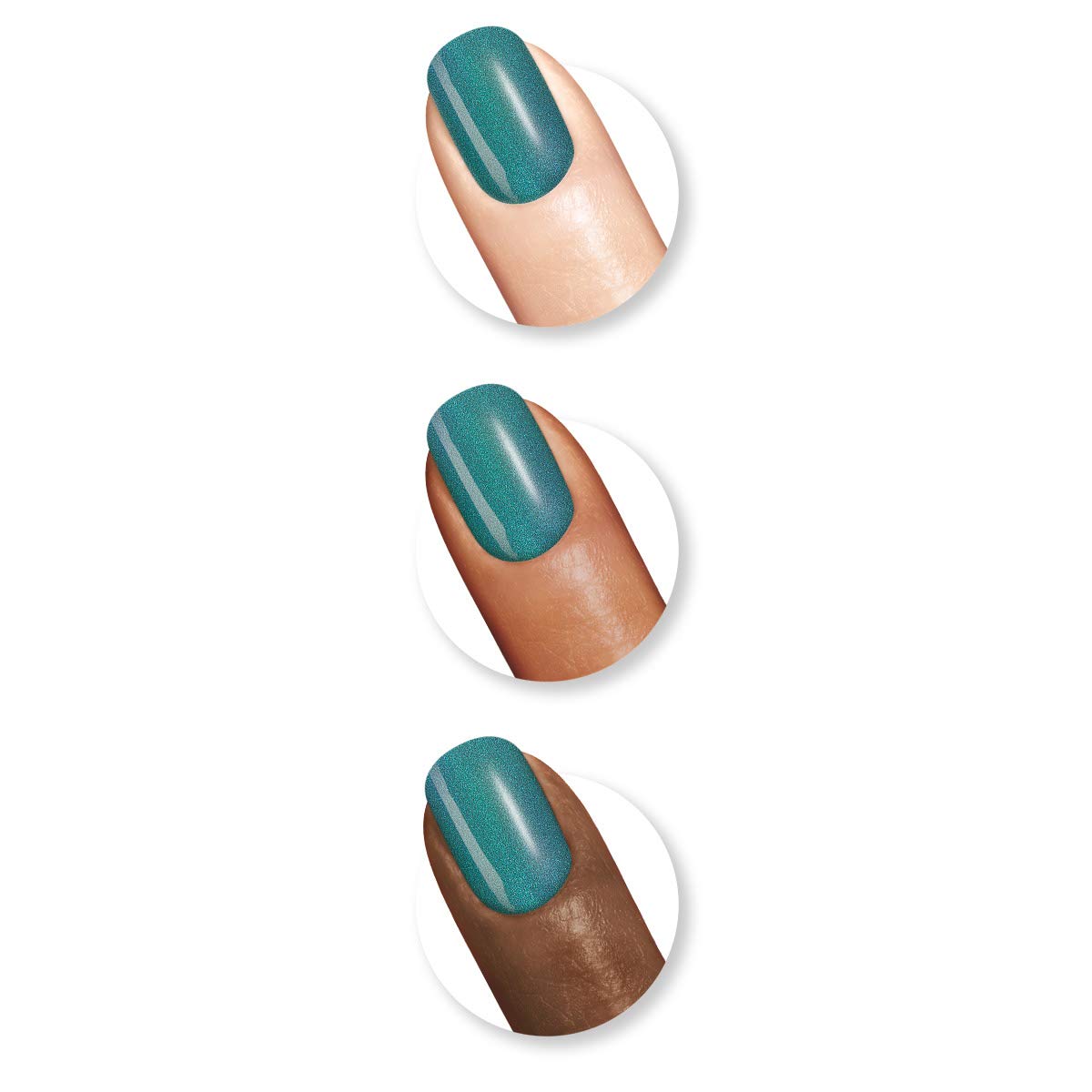 Sally Hansen Complete Salon Manicure Nail Color, Black and Blue, Pack of 2