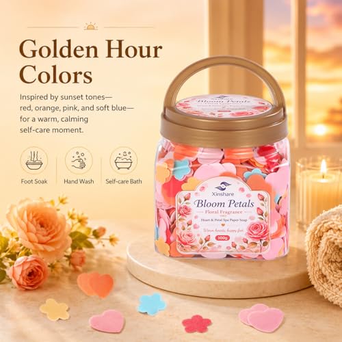 Foot Soak Soap Flower Petals - Fast-Dissolving Pedicure Spa Sheets