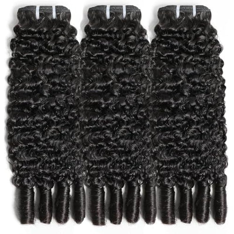 Burmese Curly Human Hair Bundles 18 20 22 Inch 12A