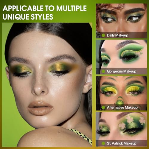 Green Brown Eyeshadow Palette - 9 Colors Matte Shimmer