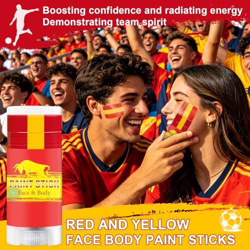 Spain Face Paint Stick | Sports Eye Black for Soccer