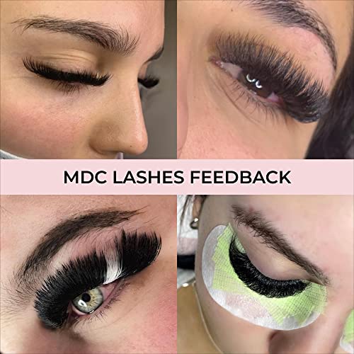 MDC LASHES Promades Eyelash Fan 500fans | 5D-16D, 0.05-0.07 Thickness, C/CC/D Curls, 8-18mm | Volume Lash Extensions Premade Lash Fans Pro Made False Eyelashes Pestanas Pelo A Pelo (7D-0.07-CC-11)