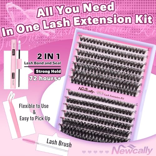 Newcally 50D+60D Lash Clusters Kit - DIY Eyelash Extensions