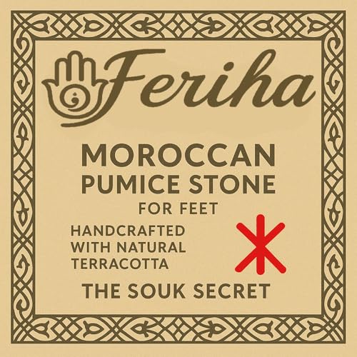 Natural Moroccan Pumice Stone - Handcrafted Terracotta Foot Scrubber