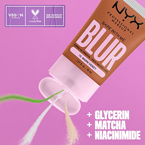 NYX Bare With Me Blur Skin Tint Foundation - Warm Honey