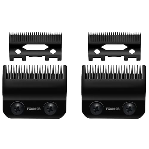 FX8010B Black Graphite Fade Replacement Blades compatible with BaBylissPRO Barberology Replacement Clipper fade Blades FX870/FXF880/FX810/FX825/FX673N,2 Pcs