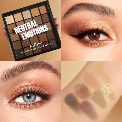 25-Shade Nude Eyeshadow Palette - Matte & Shimmer