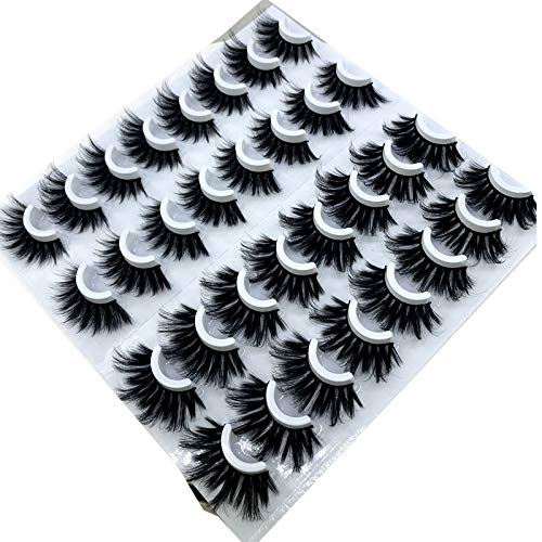 16 Pairs Mink Eyelashes 8-25mm Natural Dramatic Volume
