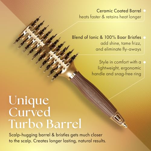 Olivia Garden Nanothermic Contour Vent Combo Hair Brush