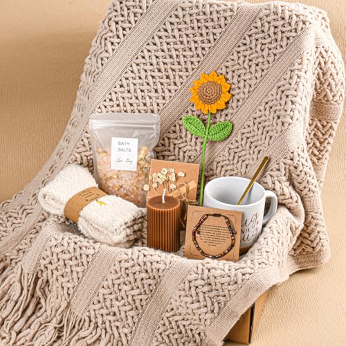 Birthday Gifts for Women, Self Care Spa Gift Baskets for Women, Get Well Soon Gift Baskets Thinking of You Relaxation Stress Relief Care Package, Gifts for Her Mom Friend Sister