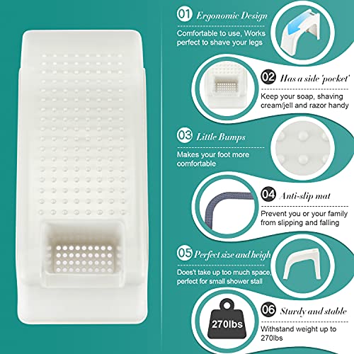 Shower Foot Rest Stool for Shaving Legs & Pedicure