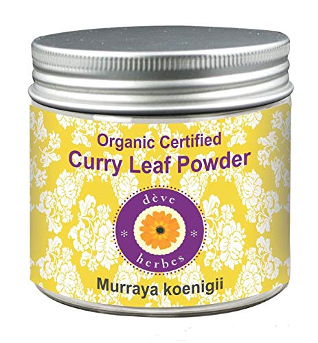 Deve Herbes Pure Curry Leaf Powder (Murraya koenigii) Organic Certified 200gm (7.05 oz)…