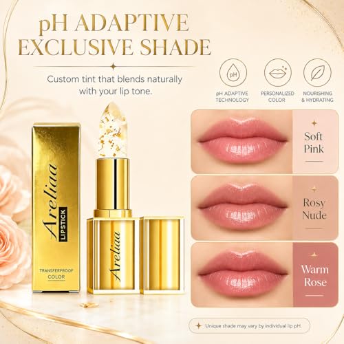 Areliaa Skin-Adaptive PH Lipstick for Older Women - Long Lasting Moisturizing Color