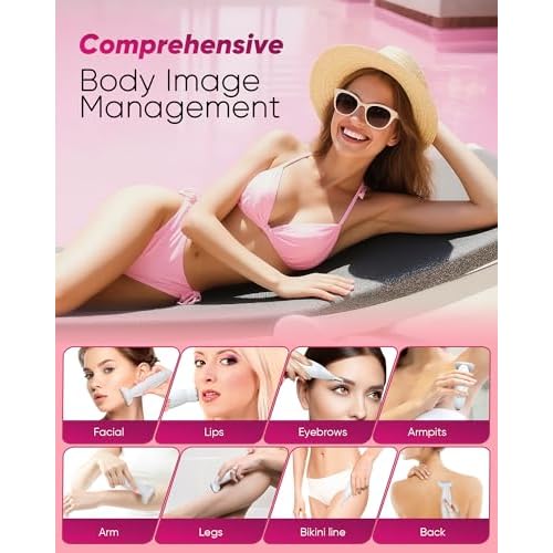 3 in 1 Bikini Trimmer for Women, Electric Razors for Women with Display, Painless Bikini Trimmer, USB Charging, Electric Shaver for Woman,Shaver for Woman for Face, IPX7 Waterproof,White