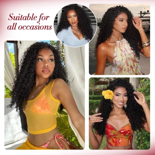 20 Inch Miracle Invisible Knots Human Crochet Hair - 55g Pre-Looped for Curly Styles