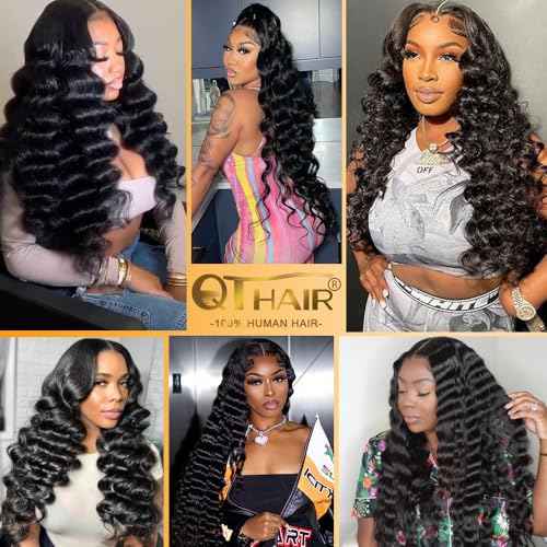 QTHAIR 16A Virgin Hair Bundles Loose Deep Wave 10" 10" 200g Human Hair Weave Bundles Curly Virgin Hair Bundles for Black Women