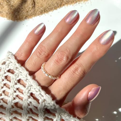 Glamnetic Oyster Press On Nails - Short Oval Pearlescent 30 Kit