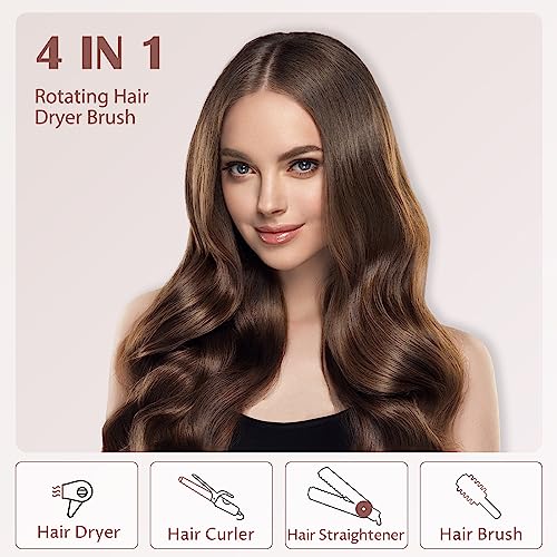 Rotating Hair Dryer Brush 2-in-1 Ceramic Hot Air Styler