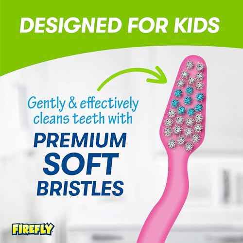 Firefly Barbie Toothbrush Value Pack, Soft Bristle Toothbrush for Kids 3+, 3 Ct