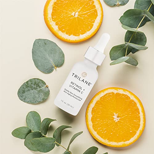Trilane Retinol + Vitamin C with Squalane, Visibly Reduces the Signs of Aging for Softer, Smoother, More Radiant Skin with Zero Irritation, 1 fl. oz.