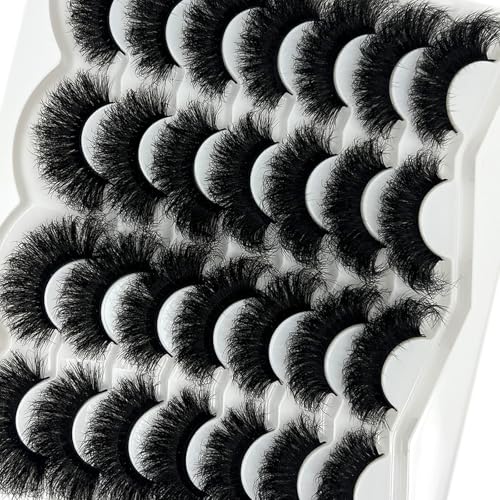 25mm Fluffy Faux Mink Lashes - Dramatic D Curl Volume Eyelashes