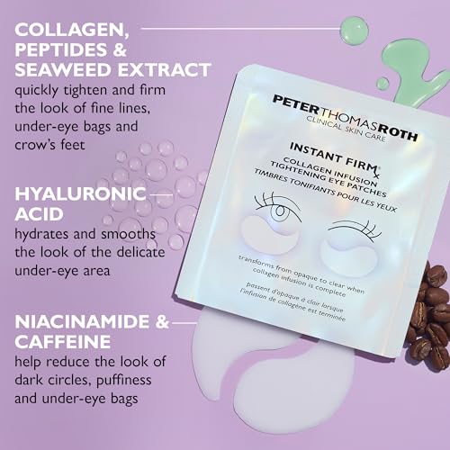 Peter Thomas Roth | Instant FIRMx¢ç Collagen Tightening Eye Patches | Eye Patches For Firming Under-Eye Bags & Wrinkles | Eye Masks For Puffiness
