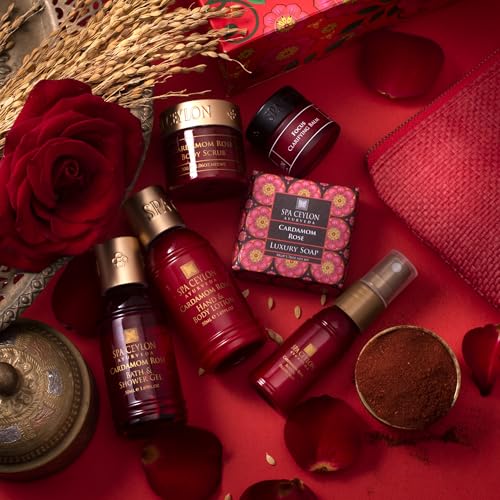 SPA CEYLON Cardamomrose Home Spe set | Spa Gifts | Pampering | Ayurvedic | All Natural | Mother's day gifting