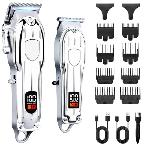 Professional Hair Clippers for Men - Cordless Beard Trimmer Set