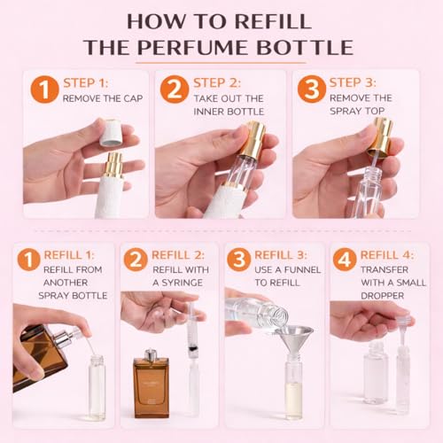 10ml Mini Perfume Travel Refillable Bottle, Portable Atomizer, Small