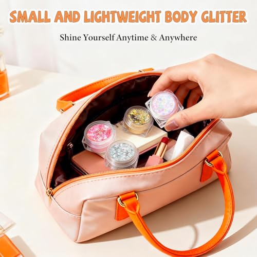 12-Shape Body Glitter Set – Face, Hair & Nail Gel for Parties