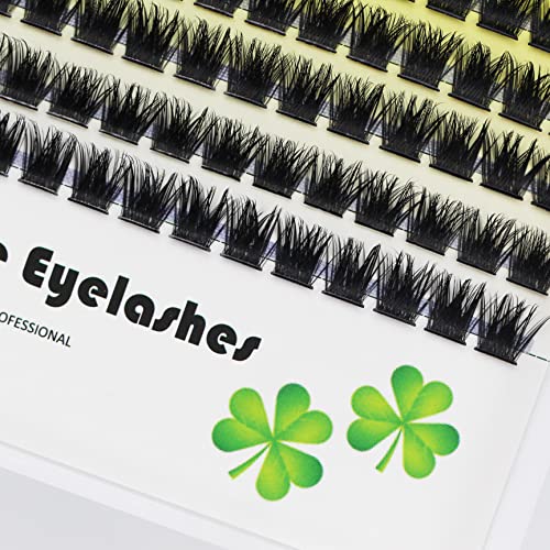 ¡æVAYATOR False Eyelashes Cluster 4Styles D Curl 8-20mm Individual Eyelashes Extensions Wide stem Fake Eyelashes Fluffy Eyelashes Clusters Natural Soft Dramatic Fake lash (Black-FDM-18mm)
