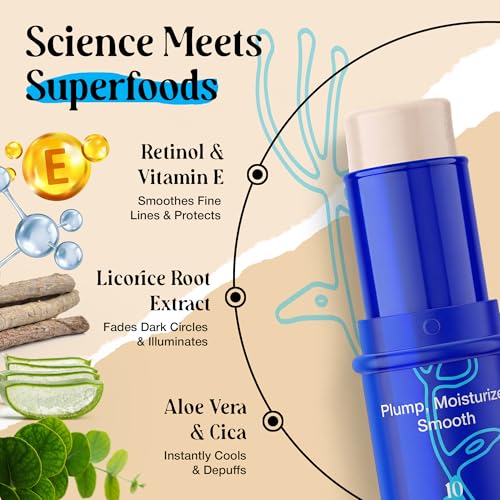 LivaClean Retinol Under Eye Balm Stick for Dark Circles & Puffiness, 2 Pack