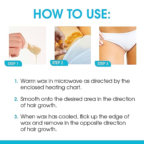 Surgiwax Brazilian Hard Wax Kit 4oz, Waxing Kit for Hair Removal with Pre-Epilation Oil (82563)