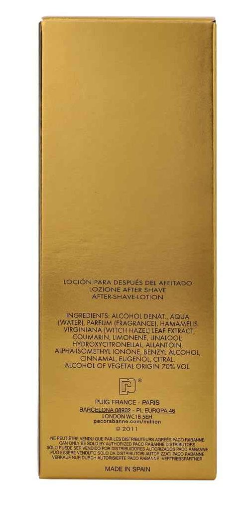 1 Million by Paco Rabanne for Men 3.4 oz After Shave Lotion
