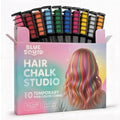 Blue Squid Hair Chalk Comb - 10 Vibrant Colors, Washable