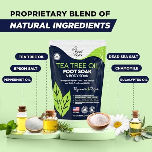 Tea Tree Oil Foot Soak with Epsom Salt - 16 oz