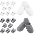 SATINIOR 18 Pairs House Slippers for Guests- Washable Thick Spa Slippers Non Slip Indoor for Hotel Home, Women & Men