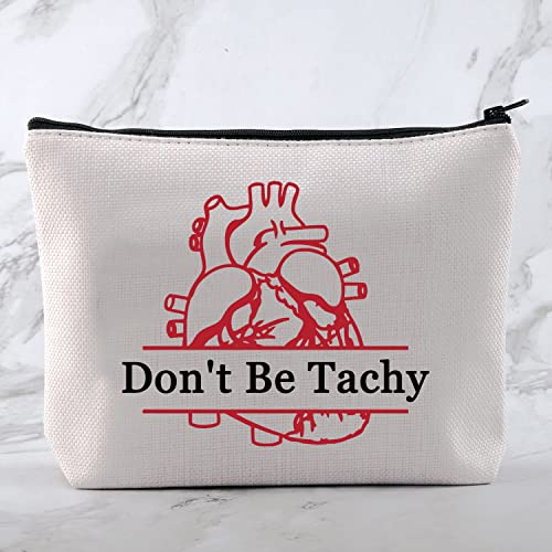 MNIGIU Nurse Cosmetic Bag, Polyester, Water Resistant, 10.2x7.9x0.6 inches, 59g, Funny Cardiology Design, Toiletry Bag, Makeup Bag, Travel Organizer