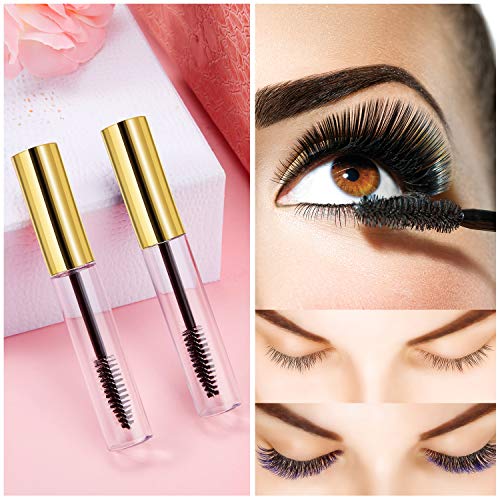 25pcs 10ml Empty Mascara Tubes with Wand & Funnels Gold