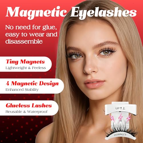 Magnetic Eyelashes with Applicator - Glue-Free Lashes