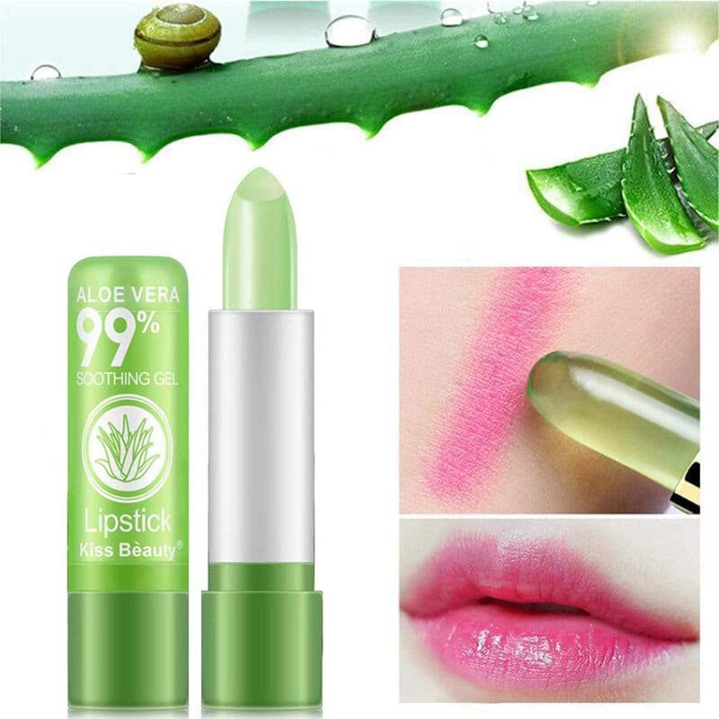 5 Pack Color-Changing Aloe Vera Lipstick - Long Lasting