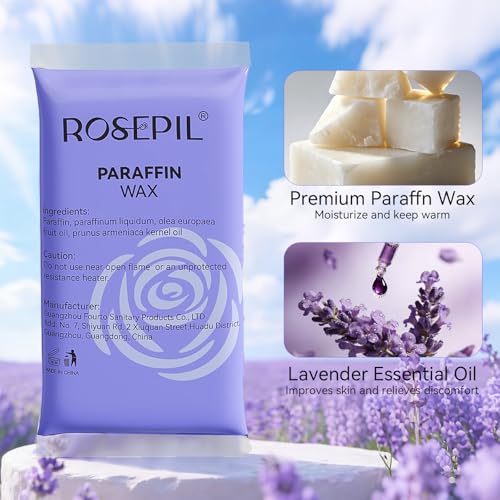 ROSEPIL Lavender Paraffin Wax Refills for Hands & Feet - 10 Pack (4.4 lbs)