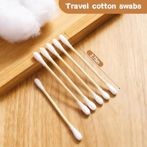 1000 Pack Travel Size Cotton Swabs - Double-Ended Ear Cleaning Buds